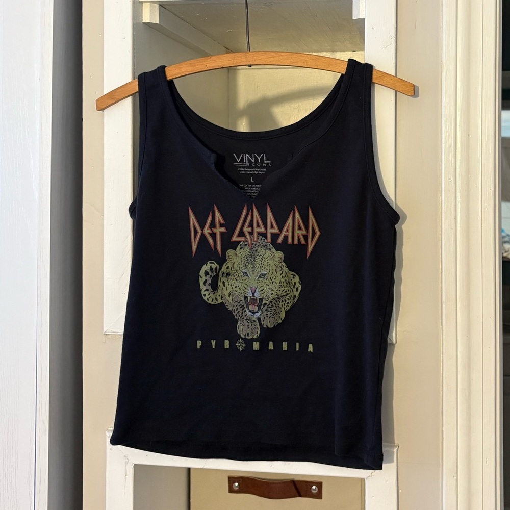 Vinyl Black Graphic Tank Top